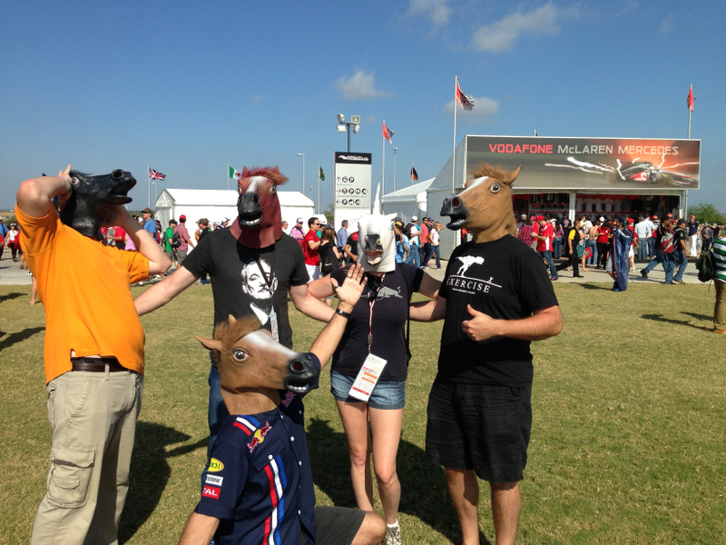 Illustration for article titled Formula 1 Is More Fun In A Horse Mask